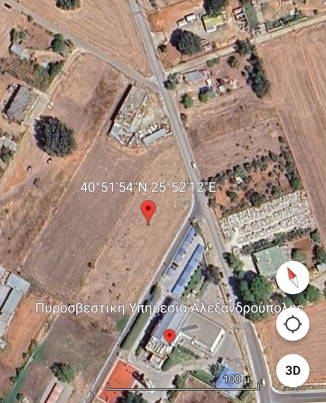 Agricultural land near the Fire Department of Alexandroupolis